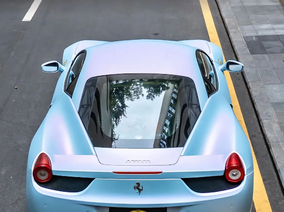 Matte Sky Blue Pink Pearlescent