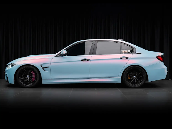 Matte Sky Blue Pink Pearlescent