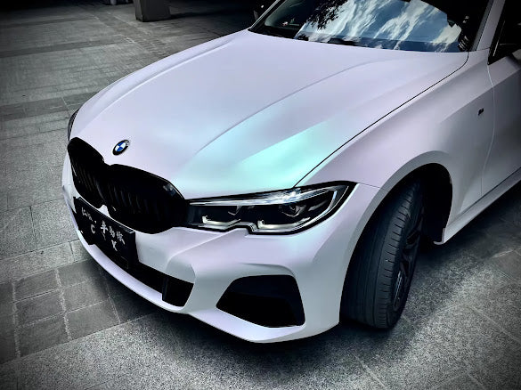 Matte White to Green