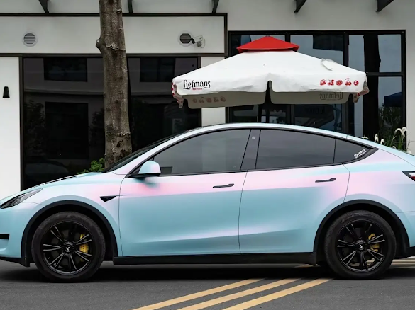 Matte Sky Blue Pink Pearlescent