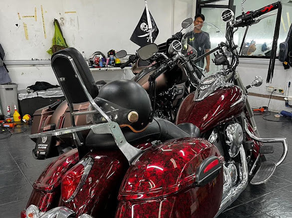 Gloss Cracked Red Carbon Fiber