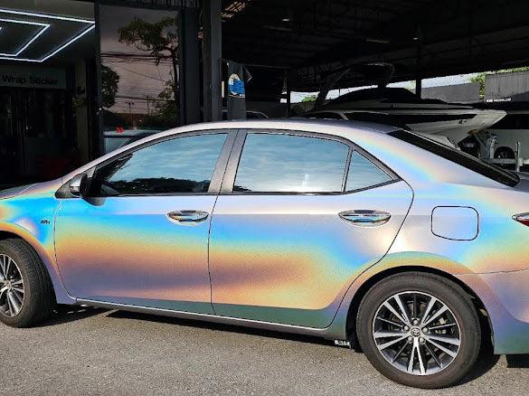 Gloss Iridescent Laser Silver