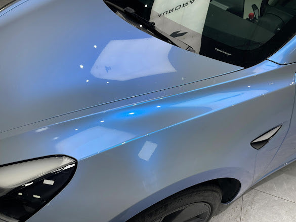 Gloss Cement Gray / Blue Pearlescent