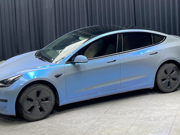 Gloss Cement Gray / Blue Pearlescent