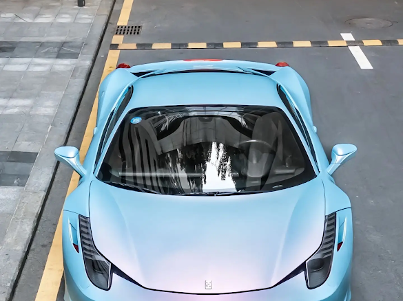 Matte Sky Blue Pink Pearlescent